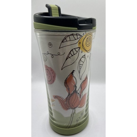 Starbucks Travel Tumbler  Multicolored Spring Inspired Coffee Cup Hot/Cold 2007 - Picture 1 of 12